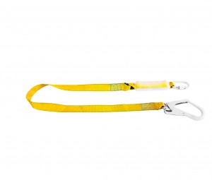 HC006 Shock absorbing lanyard for fall protection in webbing belt with Big Hook