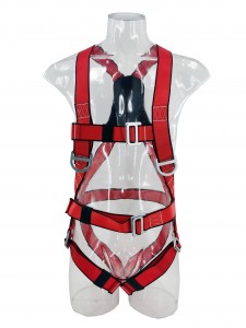QS009 Full Body Safety Harness with Waist Belt 3 D ring 4 Point