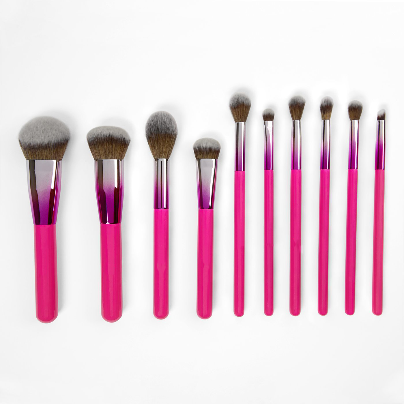 10 Piece brush collection with brush holder