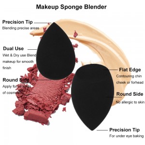 OEM Luxury black great elastic beauty blend makeup sponge