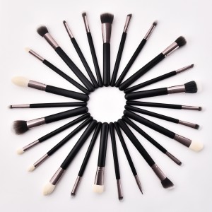 Private label 25pcs cosmetic makeup brush set face powder contour eyeshadow brush