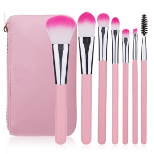 Նոր 7 հատ Pink Personal Cosmetic Brush հավաքածու և Make up Brush հավաքածու