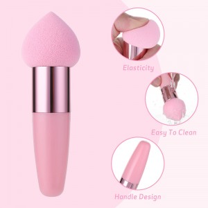 Portable 3Pcs Pink Makeup Sponge Set Non-latex Beauty Blender Foundation Concealer Makeup Tools with Handle