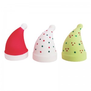 New Hot Christmas Tree Makeup Sponge Non-Latex Shaped Ball Gift Snowman Cosmetics Puff  Christmas Hat Beauty Egg