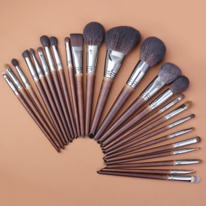 Pro Make Up Brush Set Natural Maquillaje Makeup Brushes Custom Logo Concealer Foundation Brush Set 24 piece