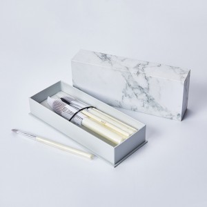 Custom Logo Cosmetic Marble Paper Boxes for Makeup Brushes