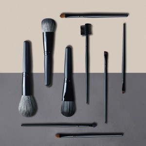 Multifunctional Beauty Tool High Quality Black Full 9 PCS Makeup Brush Set Private Lable with factory price