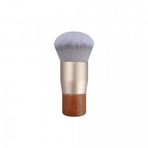 YRSOOPRISA Customise High Quality Wooden Handle Kabuki Brush Single Synthetic Hair Makeup Brushes