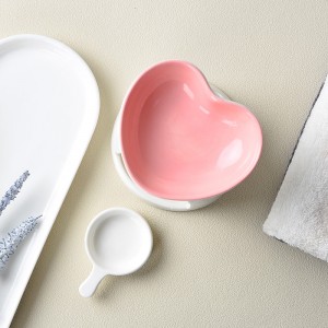 Living Room Office Heart-shaped Design Ceramic Candles Aroma Scented Essential Oil Aromatherapy Burner