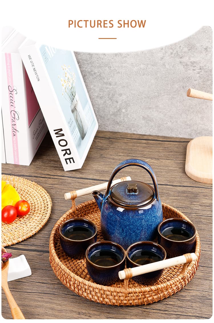 Керамический набор чайников и чашек (3)
