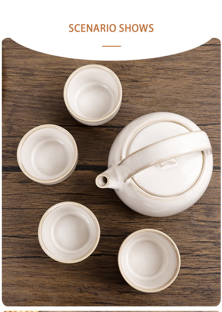 Կերամիկական թեյի կաթսա և բաժակ (7)
