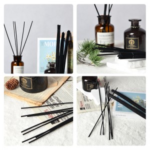 Wholesale Customized Home Decoration Air Freshener Black Fragrance Rattan Reed Stick Aroma Diffuser And Reed Diffuser