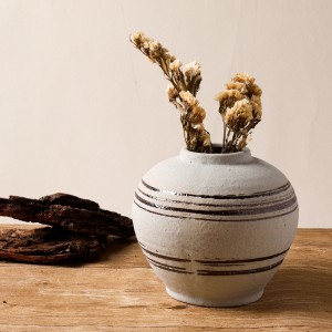 Ceramic Factory Home Decor Flower Round Pot Ceramic Vase for Art Decor