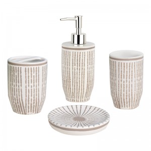 Wholesale Modern Hand Painted Ceramic 4 Piece Bathroom sets And Accessories