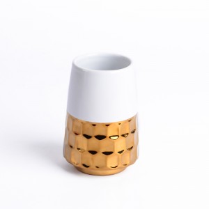 Factory custom stoneware nordic luxury design ceramic bathroom accessories set