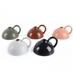 Wholesale Desktop Teapot Shape Glazed Ceramic Tea Light Candle Holders