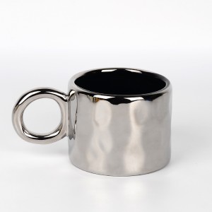 Manufacturer Irregular Ink Dot Design Creative Coffee Cup Round Ceramic Mug