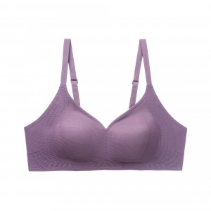 Lady’s seamless bonding cute brassiere thin strap comfort smooth bra with removable pad