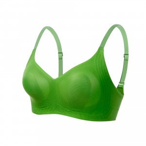 Lady’s seamless bonding cute brassiere thin strap comfort smooth bra with removable pad