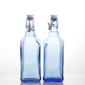 500ml 750ml 1000ml manufacturer wholesale Swing Top glass Bottle flip top Stopper logo custom