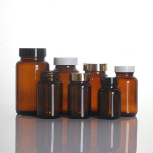 60ml 100ml 150ml 200ml Round Amber Wide Mouth OTC Pharmaceutical Medicine glass bottles for tablet