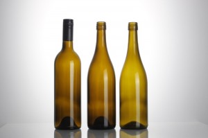 Wholesale 750ml 75cl Empty round antique green burgundy bottle Wine Glass Bottles custom logo