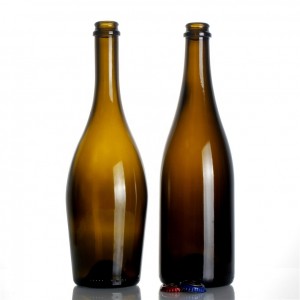 wholesale 750ml 75cl Bordeaux glass bottle custom logo premium antique green wine Glass Bottle cork top bottle finish