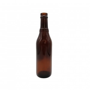 customization glass bottles suppliers of beer glass bottle for high quality raw material brown beer glass bottle with crown cap