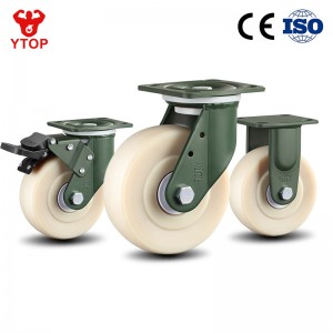 YTOP Casters Factory Wholesale Heavy duty white nayiloni caster mawilo