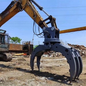 ʻO Excavator Hydraulic Rotating Steel Grab