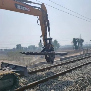 Excavator Railway Sleeper Mchine