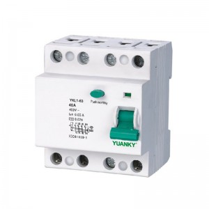 RCCB YKL1-63 25A 40A 50A 63A(Electro-magnetic Type) Residual Current Circuit Breaker