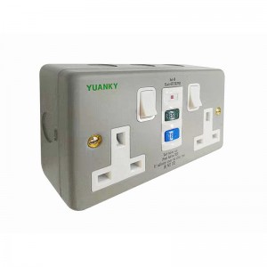 RCD UK safety Box type 13A 30mA RCD Protected Safety Socket