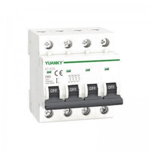YUANKY S7-63S circuit brekaer 1P 2P 3P 4P MCB Mini Circuit Breaker
