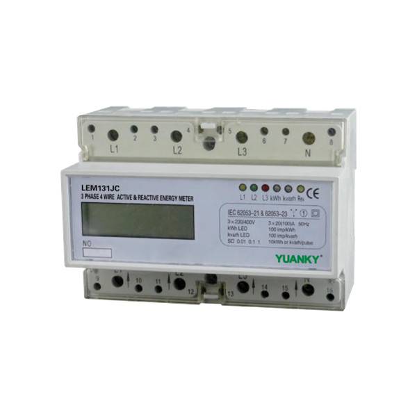 High Quality Timer - Electrical supply 10(60) DIN Rail Three Phase Electronic Active & Reactive Integration Energy Meter – Hawai