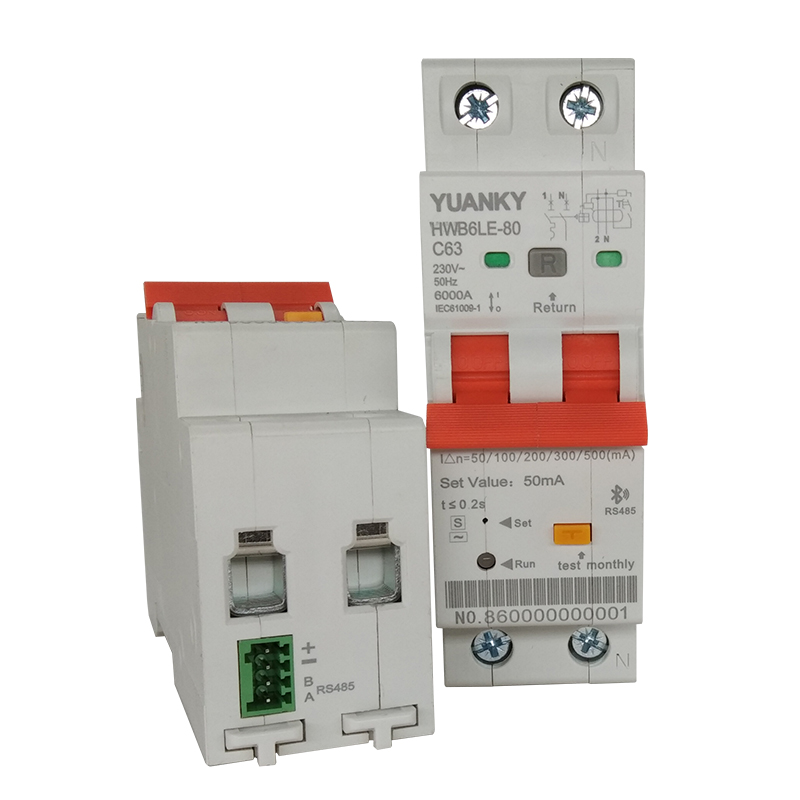 Fast delivery B Type Smart Mccb - YUANKY HWB6LE intelligent low voltage switch smart leakage monitoring miniature circuit breaker RCBO – Hawai
