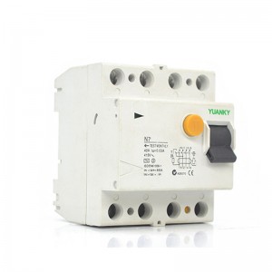 RCCB YUANKY New Shape High Quality Leakage Protection Residual Current Circuit Breaker