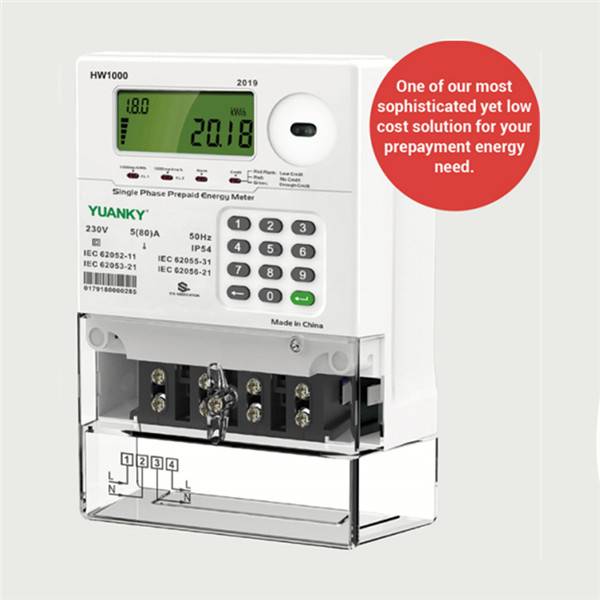 Hot New Products 1.5-6a Energy Meter - Prepayment energy meter single phase two wires network 5(80)A Keypad Electricity Meter – Hawai