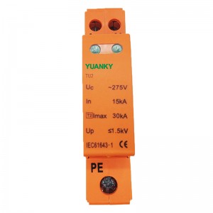 SPD manufacturer YUANKY TU2 series 230V/400V low voltage Surge Protective Device