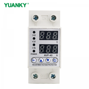 YUANKY Single Digital Dual Display Adjustable Voltage Protector AC