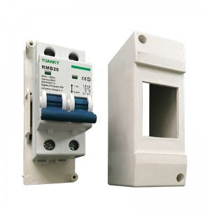 mcb box 2 pole type B C D mcb Circuit breaker with protective cover