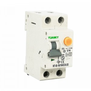 RCBO YUANKY EN61009 2 Pole Residual Current Breaker Overload RCBO