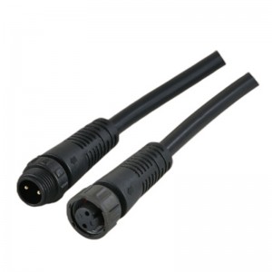 waterproof male and female connector IP68 M12 M15 400V 24A 2 pin 3pin 4pin 5 pin cable connector