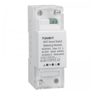 YUANKY RS485 multi-function energy meter LCD display 5(65)A 35mm din rail single phase energy meter