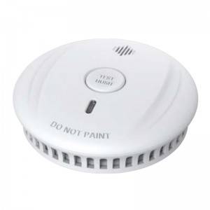 Smoke alarm OEM non-replaceable 3V lithium battery weekly testing photoelectric smoke alarm with built-in 10 years battery
