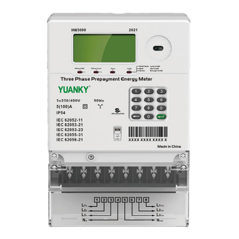 Good Quality Timer&Meter - YUANKY HW1800 three phase prepaid energy meter prepaid electricity meter – Hawai