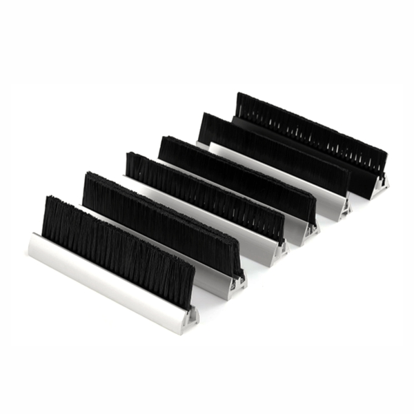 Escalator brush aluminum alloy anti-pinch flame retardant brush end single row double row base