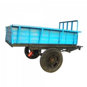 Agricultural hydraulic farm tractor tipping trailer