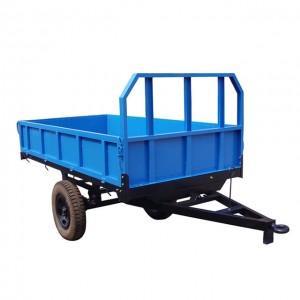 Agricultural farm tractor mounted tipping trailer