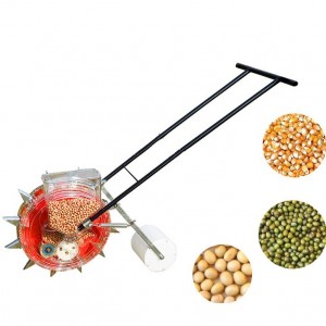 Drum Seeder 7 Nozzles 2 Funtion Hand corn bean peanut Planter /Handle push seeder with fertilizer machine